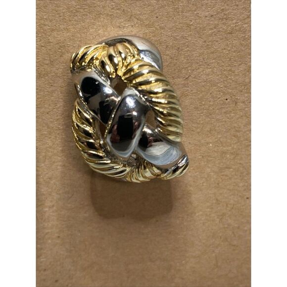 Nautical Gold Silver Stainless Steel‎  EARRINGS Post Knot Twist - Picture 3 of 7